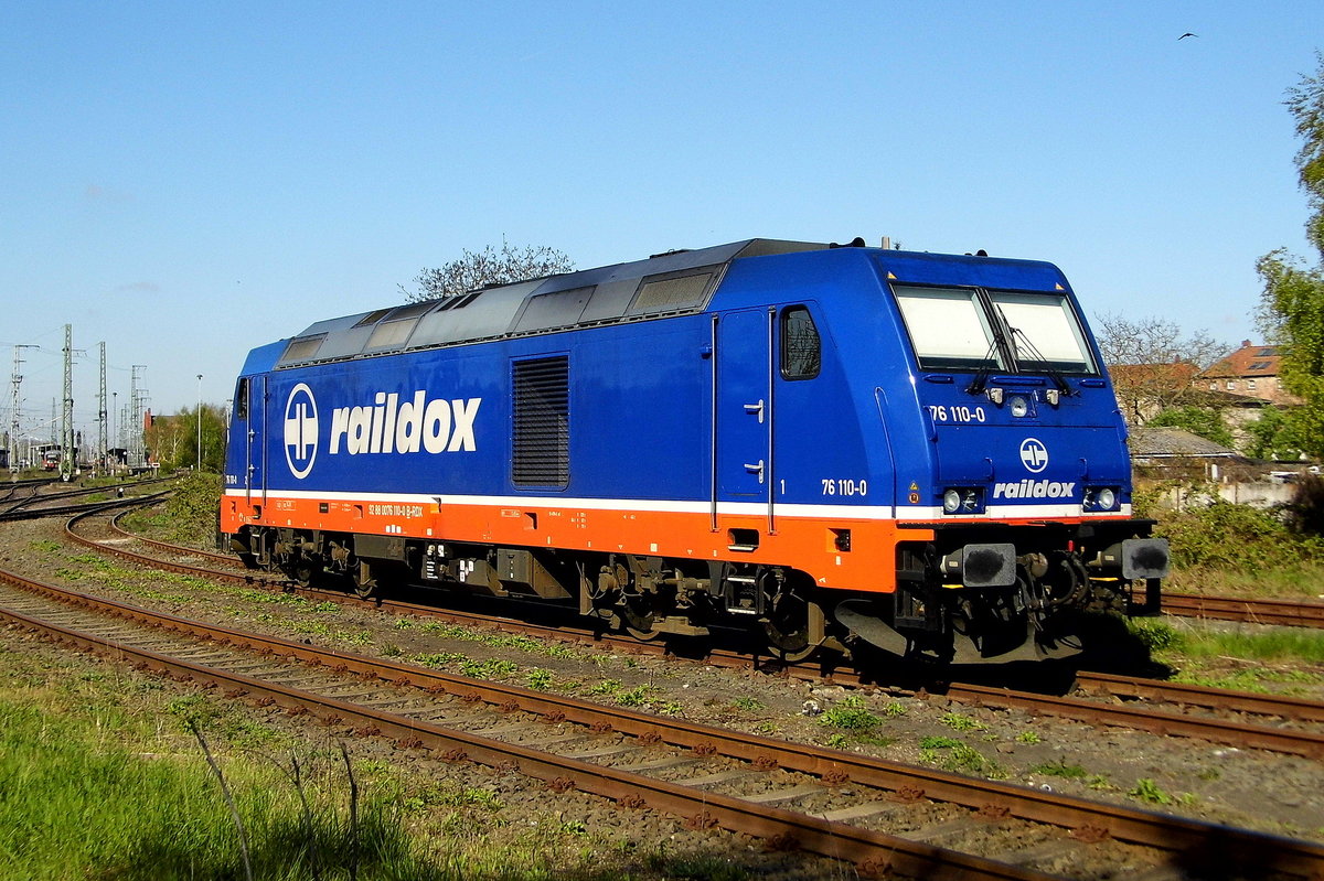 Am 30.04.2017 war die 76 110-0 von Raildox in Stendal  .