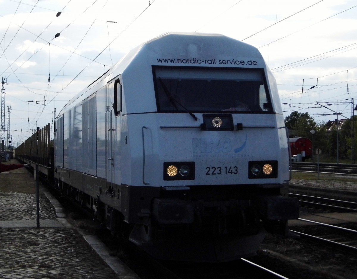 Am 31.05.2015 kam die 223 143 von der nordic-rail-service aus Richtung Niedergörne   nach Stendal und fuhr weiter in Richtung Magdeburg . 
