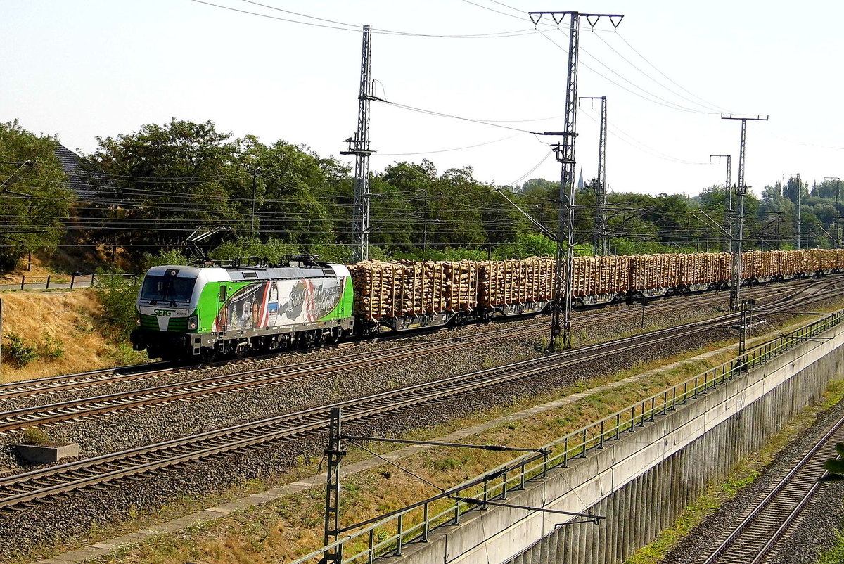Am 31.07.2018 fuhr die 193 219-3  von der SETG (ELL) von Rostock weiter nach Borstel .