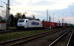 Am 09.04.2016 kam die   386 005-3 von METRANS aus Richtung Salzwedel nach Stendal und fuhr weiter in Richtung Magdeburg .
