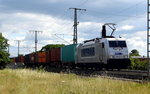 Am 07.07.2016 kam die  386 001-2  von METRANS   aus Richtung Stendal und fuhr nach Salzwedel .