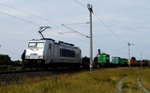 Am 08.07.2016 kam die   386 009-5 von METRANS aus Richtung Salzwedel und fuhr nach Stendal .