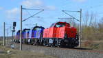 Am 26.02.2021 fuhren die 1002 102-4 und die 1002 101-6 und die 1002 103-2 und die 1002 042-2 von der ALS - ALSTOM Lokomotiven Service GmbH, von Borstel nach Stendal .