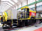 Am 30 .05.2015 stand die neue H3 Lok 1002 005 von der MEG im RAW Stendal bei Alstom Lokomotiven Service GmbH .