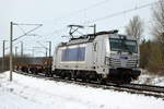 Am 01.02.2021 kam die 383 406-6  von METRANS aus Richtung Wittenberge und fuhr weiter in Richtung Stendal .