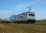 Am 24.03.2017 kam die 386 022-8 von  METRANS aus Richtung Salzwedel nach Stendal .