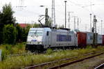 Am 15.07.2017 kam die 386 025-1 von METRANS  aus Richtung Salzwedel nach Stendal und fuhr weiter in Richtung Magdeburg .