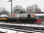 Am 03.02.2015 war die 203 166-4 von der STRABAG Rail GmbH in Stendal abgestellt .