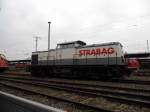 Am 14.03.2015 war  die   203 166-4 von STRABAG in Stendal abgestellt .