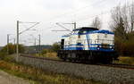 Am 02.11.2017 kam die  203 208-4   von der  D&D Eisenbahngesellschaft mbH,  aus Richtung Wittenberge und fuhr nach Stendal .