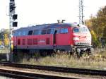 br-1-218-db-v-164/379879/am-02112014-war-die-218 Am 02.11.2014 war   die 218 261-6 von der DB Bahnbau Gruppe in Stendal abgestellt . 