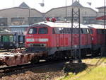 br-1-218-db-v-164/633264/am-13102018-stand-die-218-205-3 Am 13.10.2018 stand die 218 205-3  EGP – Eisenbahngesellschaft Potsdam, (ex DB) in Wittenberge . 