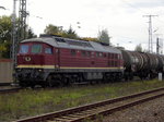 Am 19.10.2016 kam die 132 004-3 von der LEG Leipziger Eisenbahn    aus Richtung Wittenberge nach Stendal und fuhr weiter in Richtung Magdeburg .