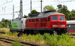 Am 15.06.2017 fuhren  die 232 347-5 und die 185 389-4   von Stendal   in Richtung Magdeburg .