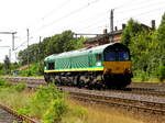 Am 08.08.2017 kam die  266 023-1 von der BRLL - Beacon Rail Leasing S.à.r.l. aus Richtung Braunschweig nach Niederndodeleben und fuhr weiter in Richtung Magdeburg .