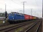 Am 06.11.2014 kam die 139 285-1 von der EGP in neuer Lackierung aus Richtung Salzwedel nach Stendal und fuhr weiter in Richtung Magdeburg .