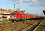 -br-6-143-dr-243-private/599766/am-13022018-kam-die-143-310-1 Am 13.02.2018 kam die  143 310-1 von der MEG - Mitteldeutsche Eisenbahn GmbH aus Richtung Magdeburg nach Stendal und fuhr weiter in Richtung Wittenberge .