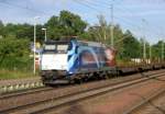 Am 3.06.2014 kam die 185 CL 002 von  CAPTRAIN aus der Richtung Magdeburg nach Wefensleben und fuhr weiter in Richtung Helmstedt .