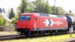 Am 29.08.2014 kam die 185-CL012   von der HGK aus Richtung Salzwedel nach Stendal und fuhr weiter in Richtung Magdeburg .