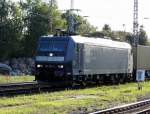 Am 2.09.2014 kam die 185 555-0 von der MRCE aus Richtung Salzwedel nach Stendal und fuhr weiter in Richtung Magdeburg .