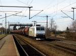 Am 07.03.2015 kam die 185 548-5 von der ITL aus Richtung Braunschweig nach Niederndodeleben und fuhr weiter in Richtung Magdeburg .