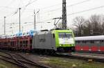 Am 14.04.2015 kam die 185 562-6 von der CAPTRANI aus Richtung Magdeburg nach Stendal und fuhr weiter in Richtung Hannover .