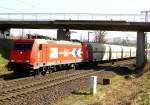 Am 15.04.2015 kam die 185 588-1 von der HGK aus Richtung Stendal und fuhr weiter in Richtung Hannover.