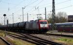 Am 23.04.2015 kam die 185 650-9 von der ITL aus Richtung Magdeburg nach Stendal und fuhr weiter in Richtung Salzwedel .