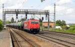 Am 21.05.2014 kam die 185 603-8 von der HGK aus Richtung Braunschweig nach Niederndodeleben und fuhr weiter in Richtung Magdeburg .