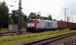 Am 27 .06.2015 kam die 185 649-1 von der ITL aus Richtung Salzwedel nach Stendal und fuhr weiter in Richtung Magdeburg .