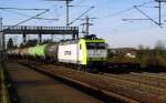 Am 10.12.2015 kam die 185 543-6 von der  Captrain (ITL) aus Richtung Braunschweig nach Niederndodeleben und fuhr weiter in Richtung Magdeburg .