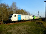 Am 10.04.2016 waren die 185 681-4 von der SETG (Railpool) und die  193 831-5 von der SETG (ELL) in Borstel abgestellt .