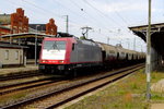 Am 10.07.2016 kam die 185 599-8 von der HSL Logistik ( Crossrail )  aus Richtung Magdeburg nach Stendal und fuhr weiter in Richtung Salzwedel .