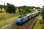 Am 19.07.2016 kam die 185 526-1 von der  RheinCargo (RHC) aus Richtung Stendal und fuhr weiter in Richtung nach Hannover .