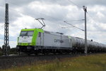 Am 19.07.2016 kam die 185 598-0 von CAPTRAIN aus Richtung Salzwedel und fuhr nach Stendal  .