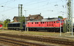 Am 27.08.2016 kamen die 185 546-9  und die 232 416-8 von der LEG - Leipziger Eisenbahnverkehrsgesellschaft mbH,   aus Richtung Berlin nach Stendal und fuhr weiter in Richtung Hannover .
