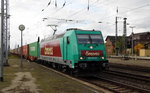 Am 19.10.2016 kam die 185 612-9 von Emons aus Richtung Wittenberge nach Stendal und fuhr weiter in Richtung Magdeburg .