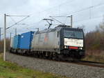 Am 13.01.2021 kam die 185 408-2 von der TXL - TX Logistik AG, aus Richtung Wittenberge und fuhr weiter in Richtung Stendal .
