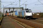 Am 04.03.2016 kam die 186 455-2 von METRANS (Railpool) aus Richtung Braunschweig nach Niederndodeleben und fuhr weiter in Richtung Magdeburg .