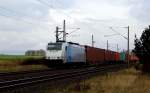 Am 22.03.2016 kam die 186 437-0 von METRANS  (Railpool) aus der Richtung Stendal nach Demker und fuhr weiter in Richtung Magdeburg .