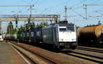 Am 02.06.2017 kam die   186  421-4 von der Rurtalbahn Cargo GmbH,  (Railpool) aus Richtung Braunschweig nach Niederndodeleben und fuhr weiter in Richtung Magdeburg .