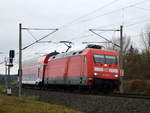 Am 08.01.2021 kam die 101 094-1 von   DB Fernverkehr AG , aus Richtung Wittenberge und fuhr weiter in Richtung Stendal .