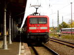 -br-6-114-1120-und-143-umbau/581657/am-13102017-stand-die-112-164 Am 13.10.2017 stand die 112 164 von DB Regio AG, in Stendal .