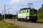 Am 04.09.2017 kam die  142 128-8 von der  EGP - Eisenbahngesellschaft Potsdam mbH,  aus Richtung Wittenberge und fuhr nach Stendal .