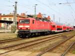 Am 24.04.2015 kam die 143 559-3 von der DB aus Richtung Magdeburg nach Stendal und fuhr weiter in Richtung Wittenberge .