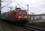 Am 19.03.2014 Kam die 145 080-8 von der DB aus der Richtung Stendal und fuhr weiter in Richtung Wittenberge.