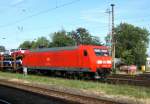 Am 23.06.2014 kam 145 005-4 von der DB aus Richtung Berlin nach Stendal und fuhr weiter in Richtung Hannover.