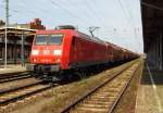 Am 4.07.2014 kam 145 021-2 von der DB aus Richtung Magdeburg nach Stendal und fuhr weiter in Richtung Wittenberge.