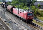 Am 23.07.2014 kam die 145 058-4 von der Railion aus der Richtung Wittenberge und fuhr nach Stendal .