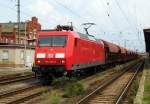 Am 27.07.2014 kam die 145 025-3 von der DB aus Richtung Magdeburg nach Stendal und fuhr weiter in Richtung Wittenberge.